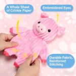 Interactive Squeaky Dog Plush Toy with Crinkle Paper - Image 3
